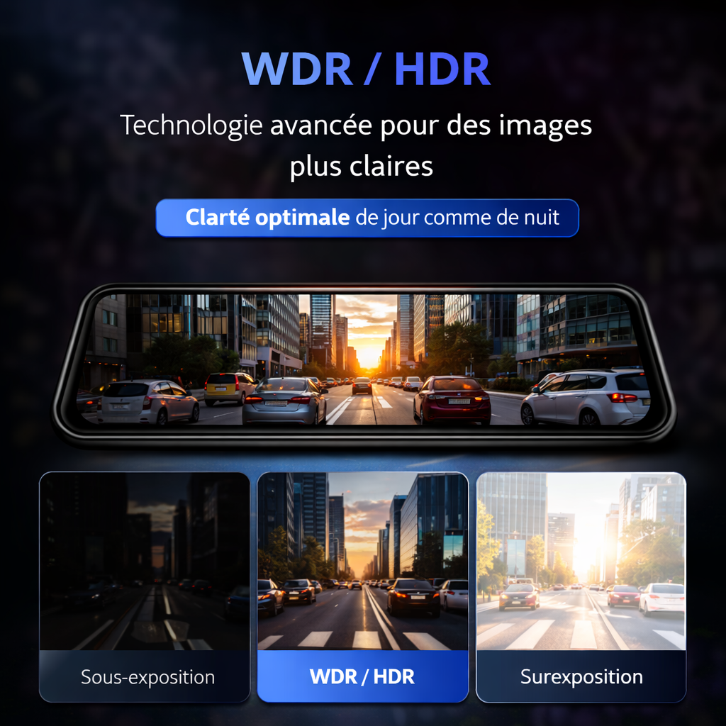 Dashcam Rétroviseur intelligent